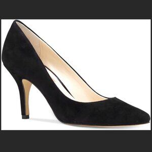INC Women's Zitah Pointed Toe Pumps - Black Suede